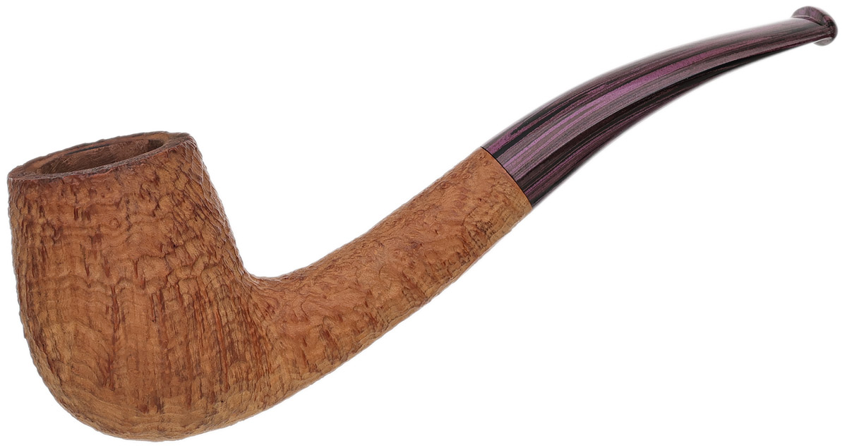 Italian Estate Il Duca Sandblasted Bent Billiard (B)