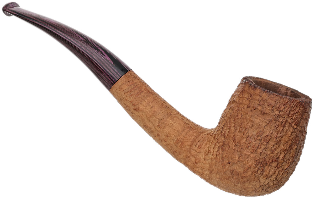 Italian Estate Il Duca Sandblasted Bent Billiard (B)