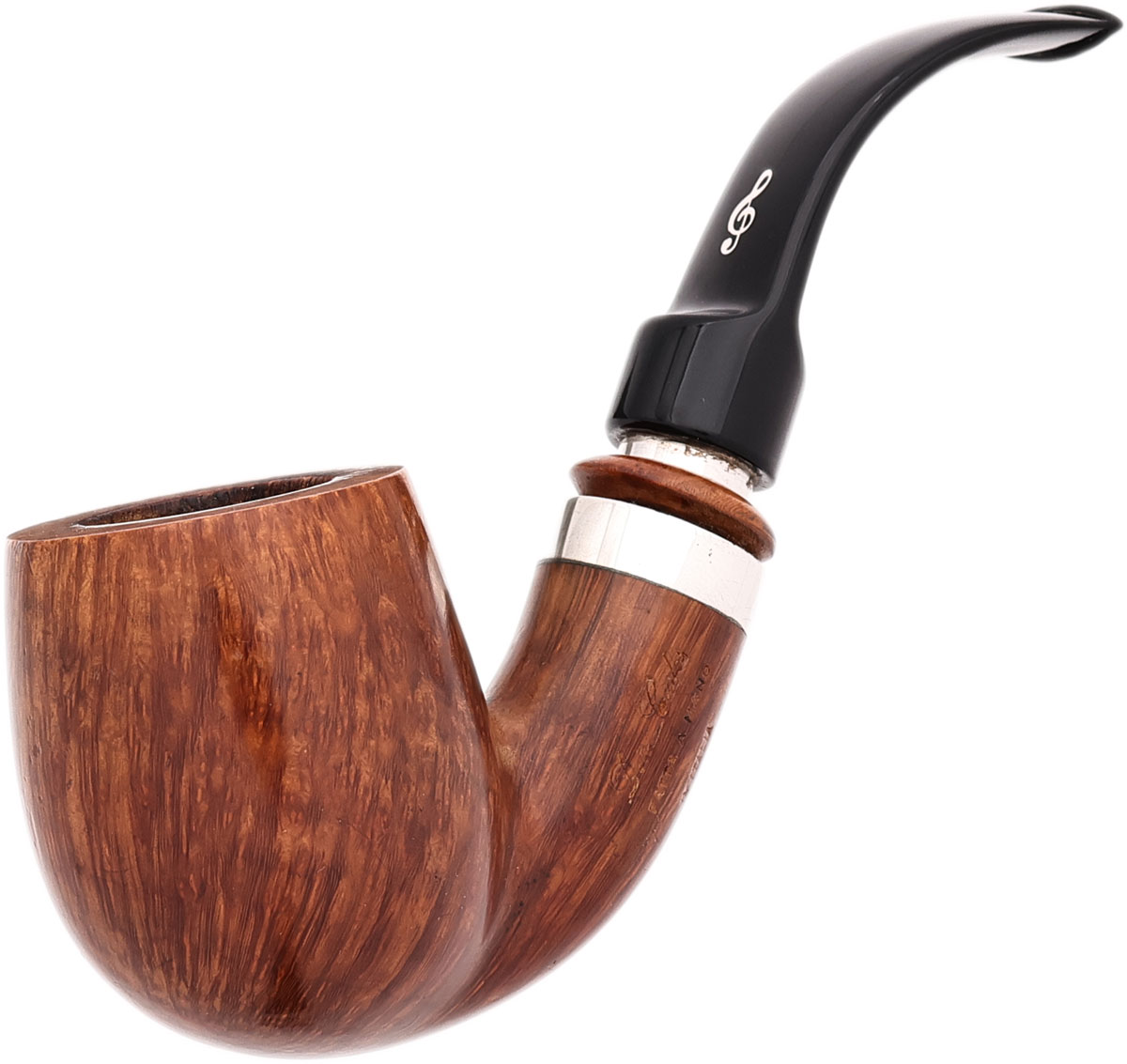 Italian Estate Don Carlos Montana Smooth Bent Billiard with Silver (Two Note)