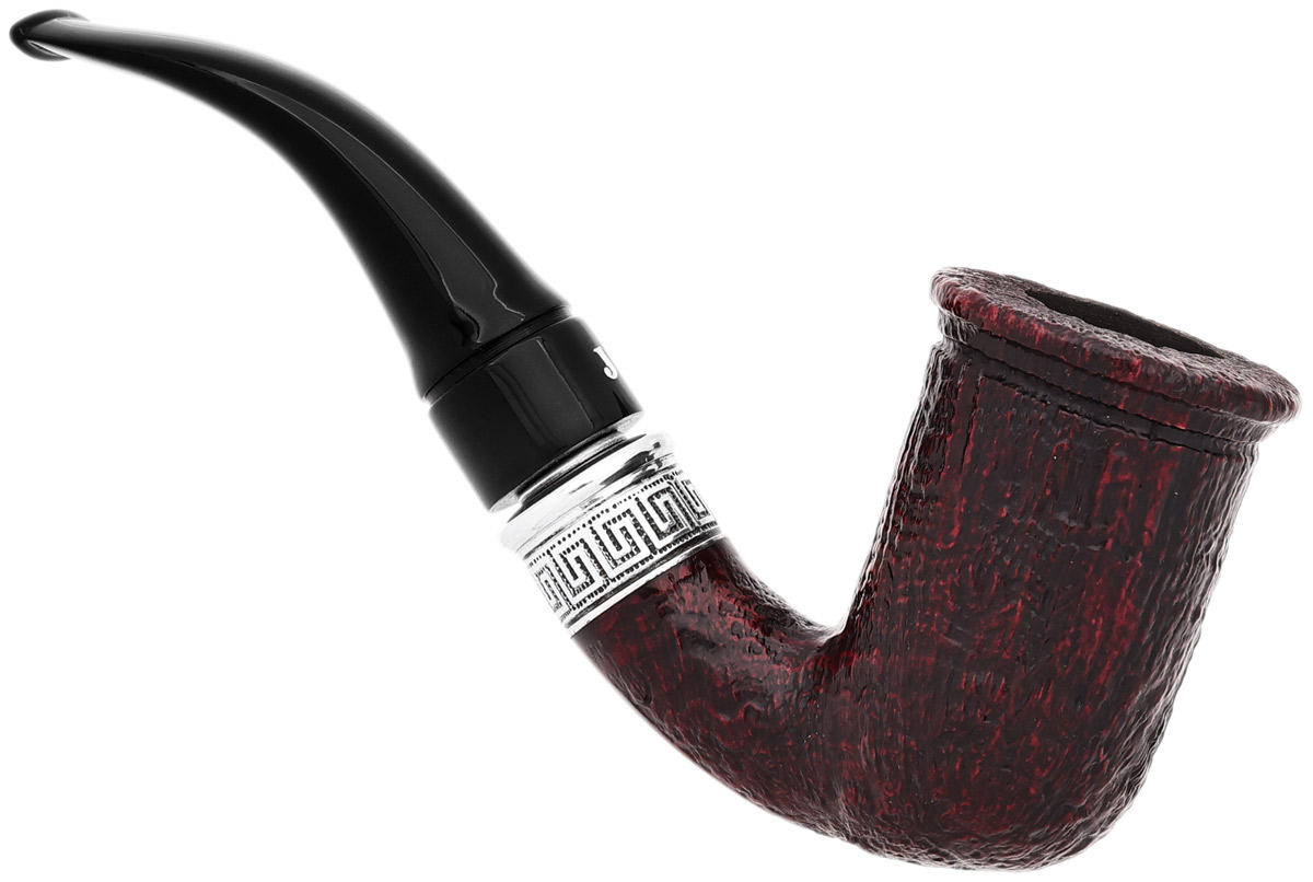 Italian Estate Ser Jacopo Domina 2002 Sandblasted Bent Stack with Silver (73) (Unsmoked)