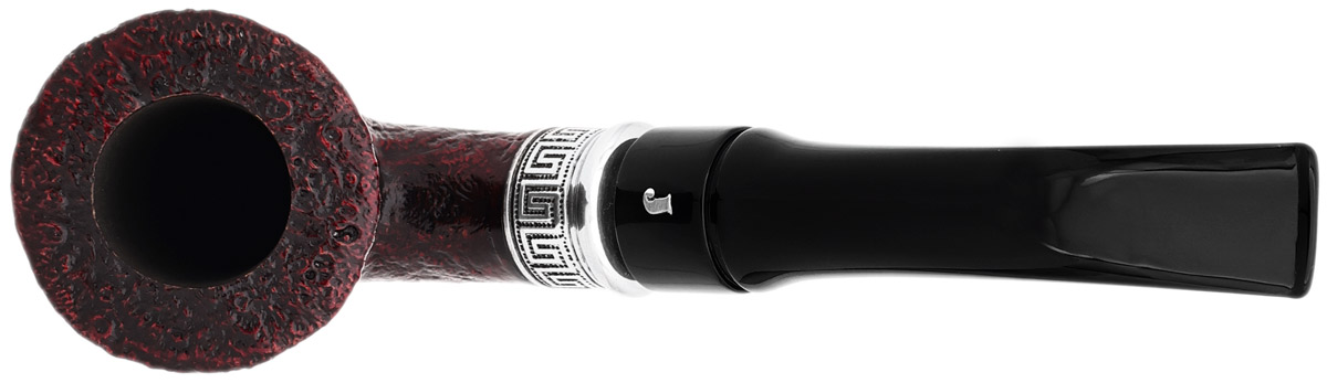 Italian Estate Ser Jacopo Domina 2002 Sandblasted Bent Stack with Silver (73) (Unsmoked)