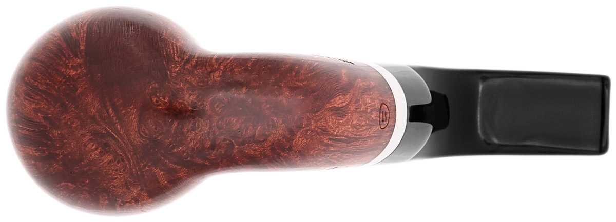 Italian Estate Ser Jacopo Smooth Bent Billiard with Silver (L1) (Unsmoked)
