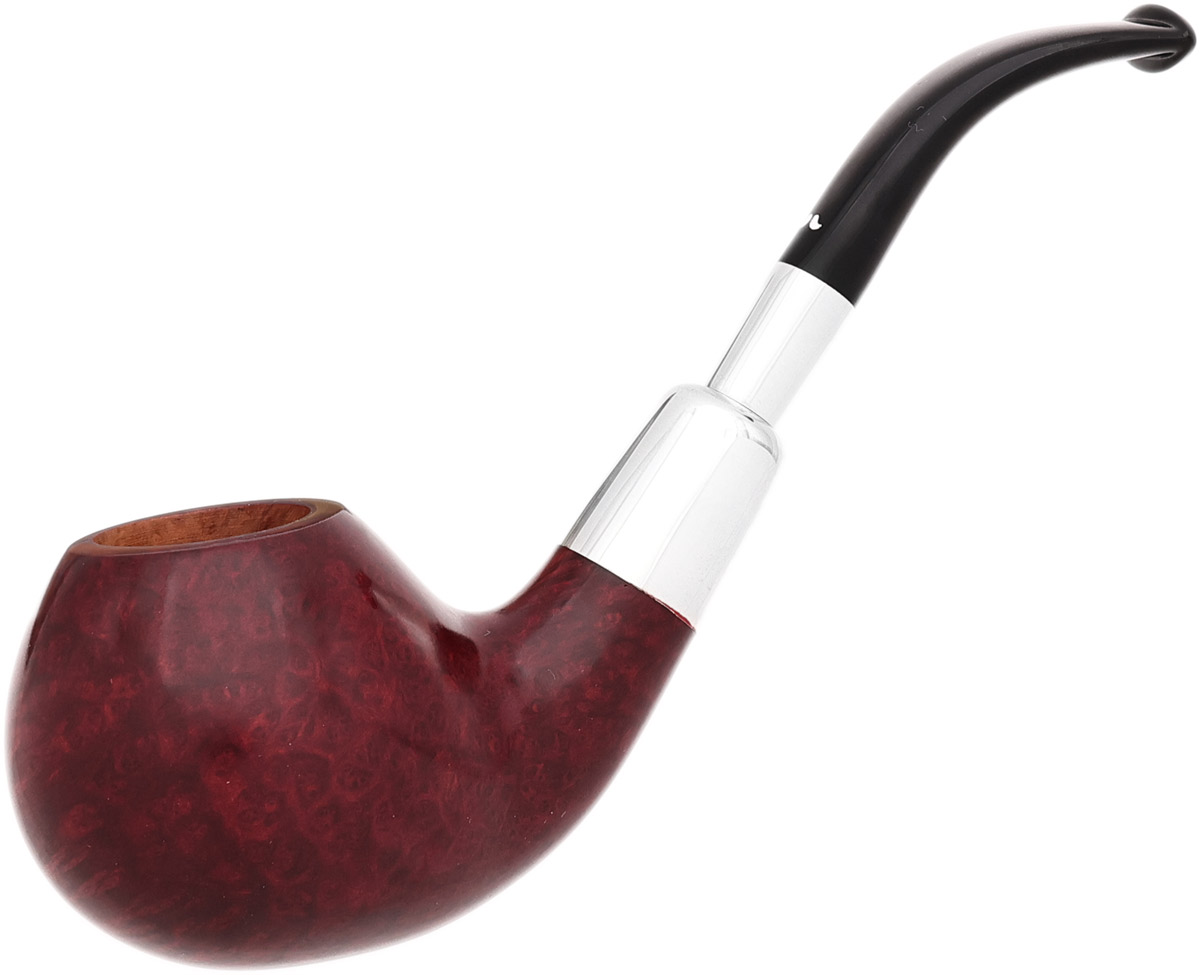 Italian Estate Caminetto Smooth Red Bent Apple with Silver (AR) (Unsmoked)