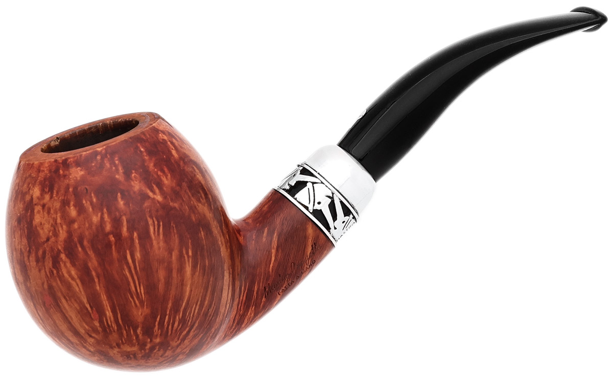 Italian Estate Mastro Geppetto Liscia Chiara Bent Brandy with Pinocchio Silver Army Mount (06) (9mm)