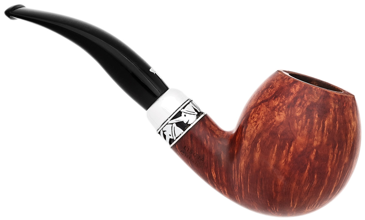 Italian Estate Mastro Geppetto Liscia Chiara Bent Brandy with Pinocchio Silver Army Mount (06) (9mm)