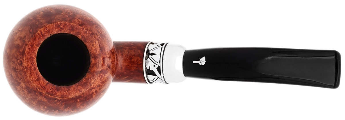 Italian Estate Mastro Geppetto Liscia Chiara Bent Brandy with Pinocchio Silver Army Mount (06) (9mm)