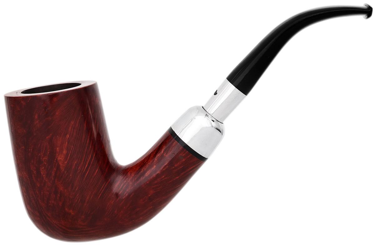 Italian Estate Caminetto Smooth Bent Billiard with Silver (0.L.11)