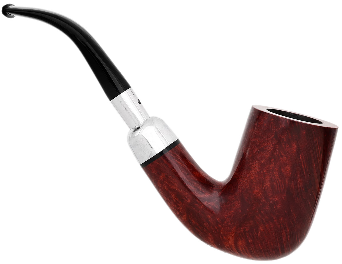 Italian Estate Caminetto Smooth Bent Billiard with Silver (0.L.11)