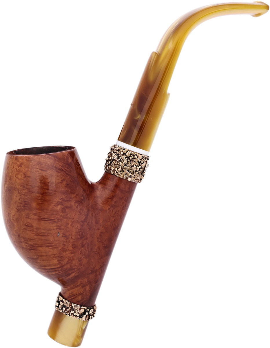 Italian Estate Caminetto Smooth Cavalier with 14K Gold (Tinder Box Golden Anniversary)