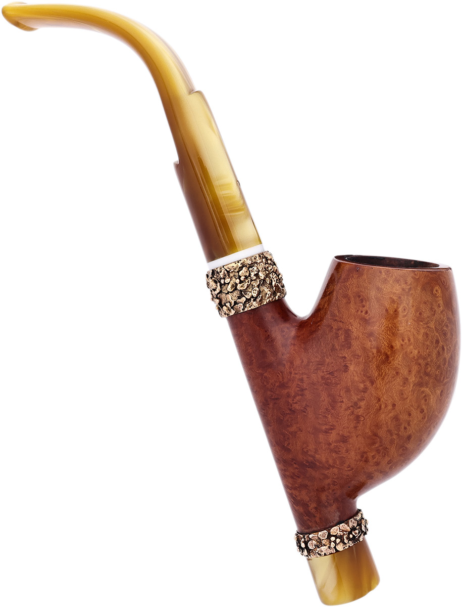 Italian Estate Caminetto Smooth Cavalier with 14K Gold (Tinder Box Golden Anniversary)