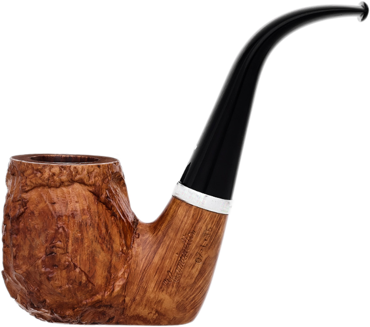 Italian Estate Caminetto Carved Bent Billiard Sitter with Silver (7.L.15)