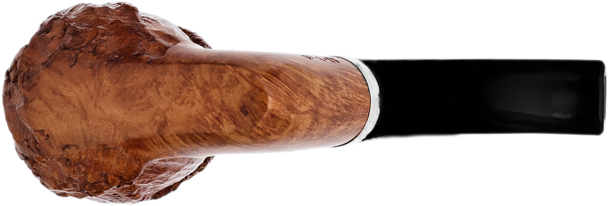 Italian Estate Caminetto Carved Bent Billiard Sitter with Silver (7.L.15)