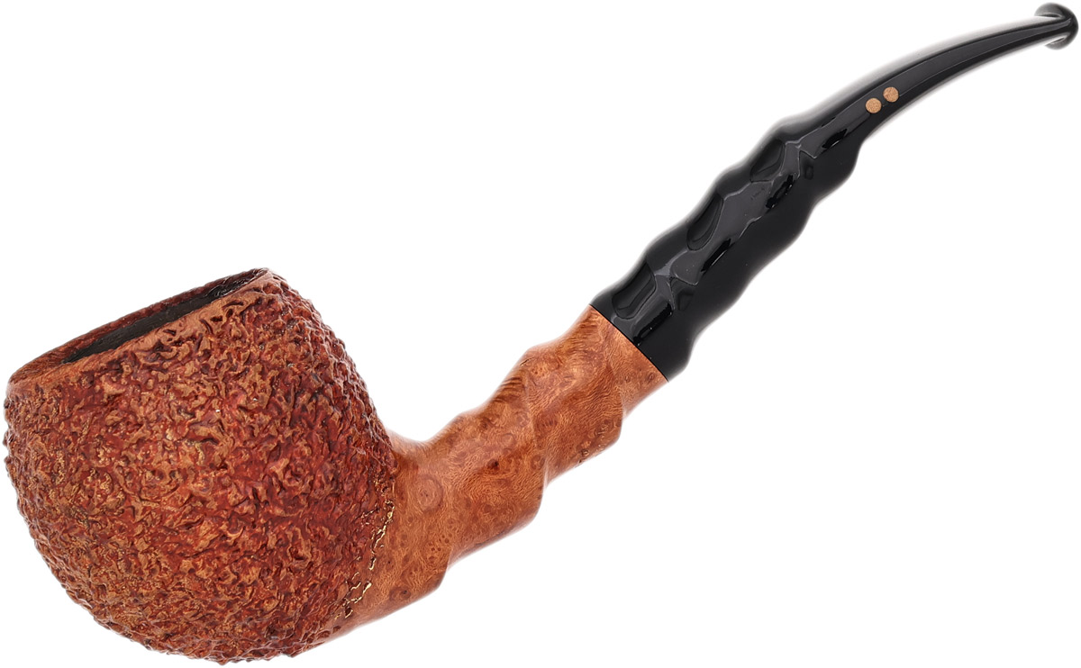 Italian Estate Radice Rind Bent Apple with Spiral Carving (O) (Replacement Tenon)