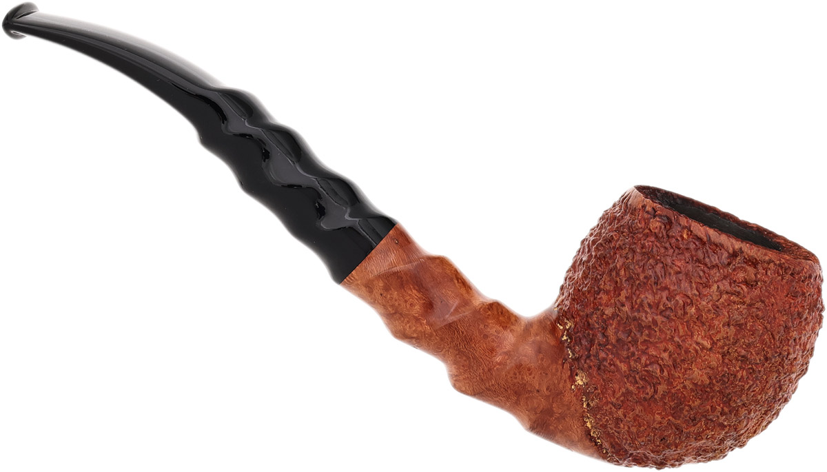 Italian Estate Radice Rind Bent Apple with Spiral Carving (O) (Replacement Tenon)