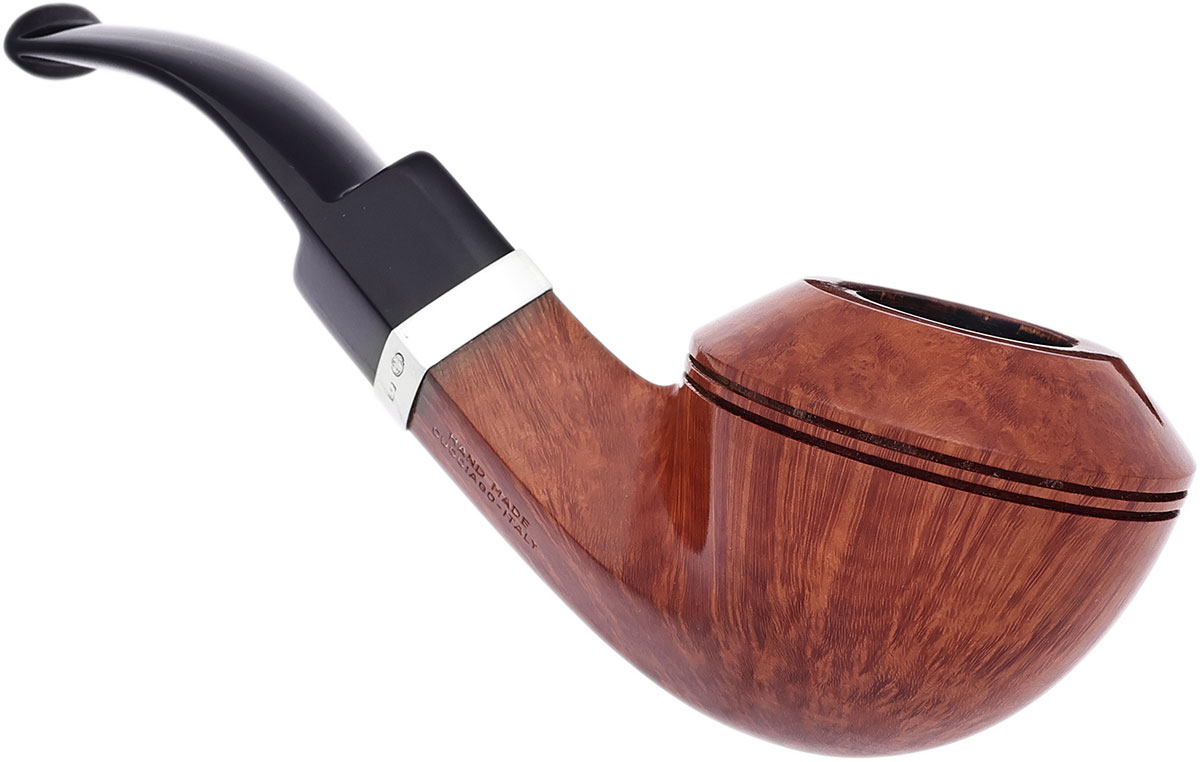 Italian Estate Caminetto Smooth Bent Bulldog with Silver (2.L.16) (AR)
