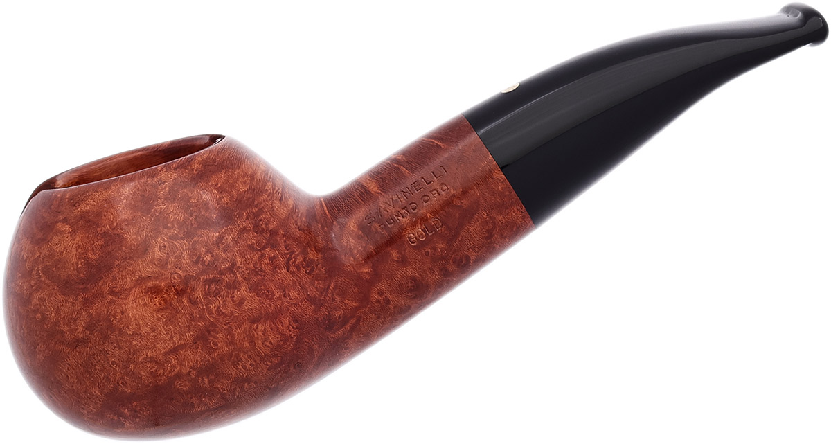 Italian Estate Savinelli Punto Oro Gold Smooth (320 KS) (6mm) (Unsmoked)