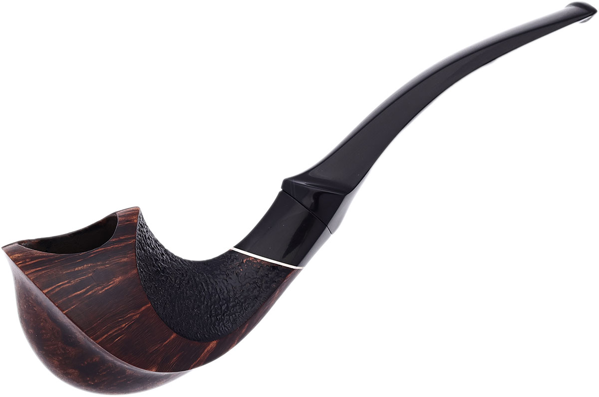 Japanese Estate Takeo Arita Partially Rusticated Bent Shield with Silver (X) (168) (2006)