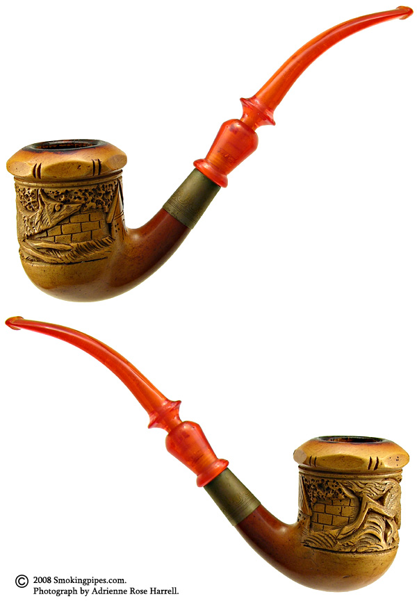 austrian tobacco Antique Austrian Meerschaum with Replacement Stem Tobacco Pipe