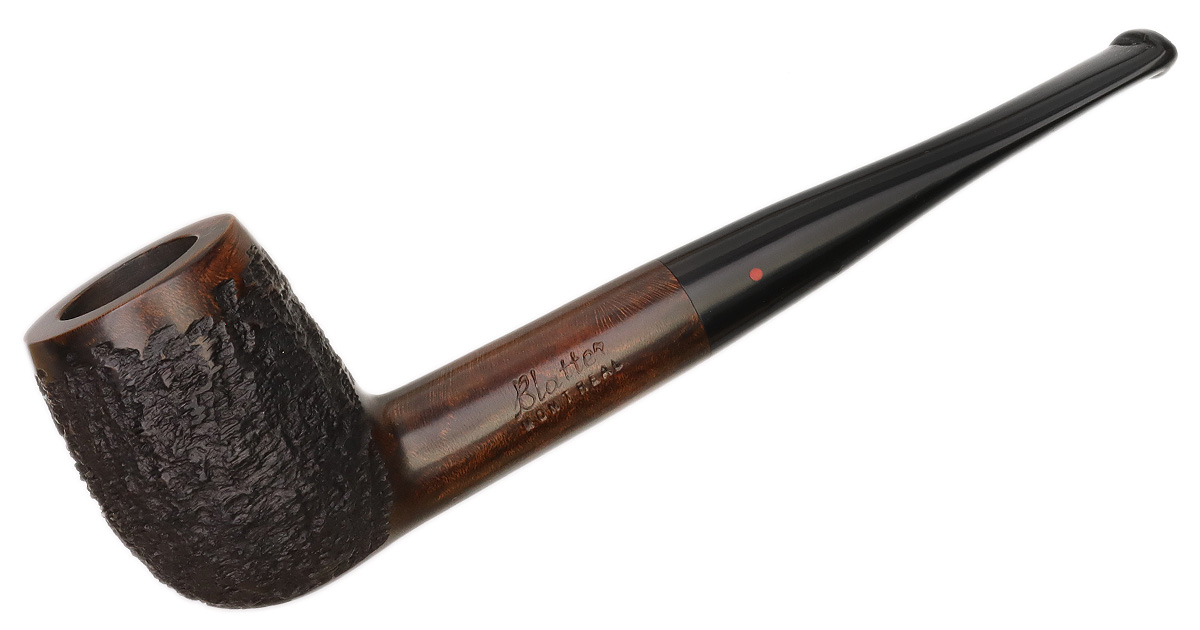 Blatter Partially Rusticated Billiard Tobacco Pipe