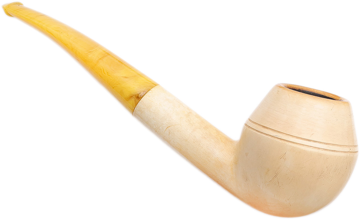 Andreas Bauer Meerschaum Smooth Rhodesian (with Case) Tobacco Pipe