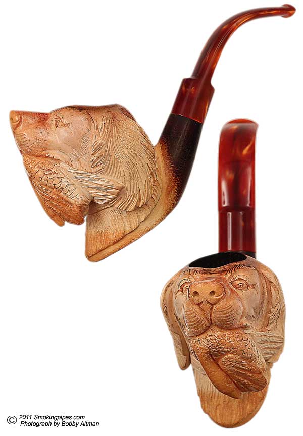 Turkish Estates Cao Beckler Meerschaum Hunting Dog (with Case)