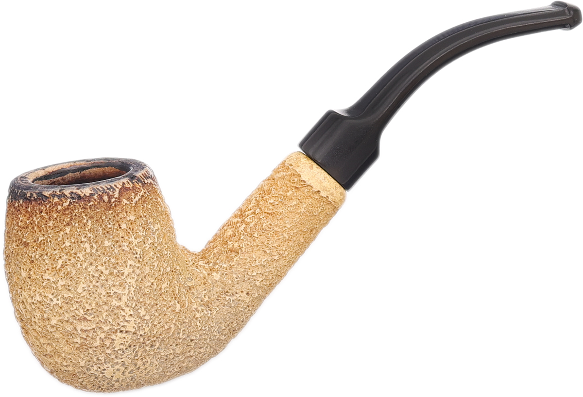 Unknown Meerschaum Rusticated Bent Billiard Tobacco Pipe