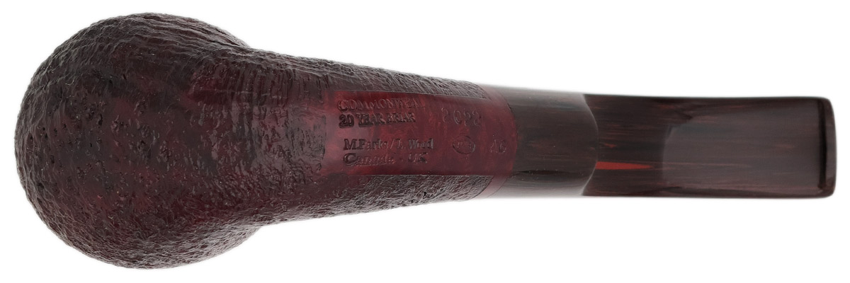 Misc. Estate Michael Parks / Les Wood Commonweal Sandblasted Bent Billiard (P2S) (AG) (2022) (Unsmoked)