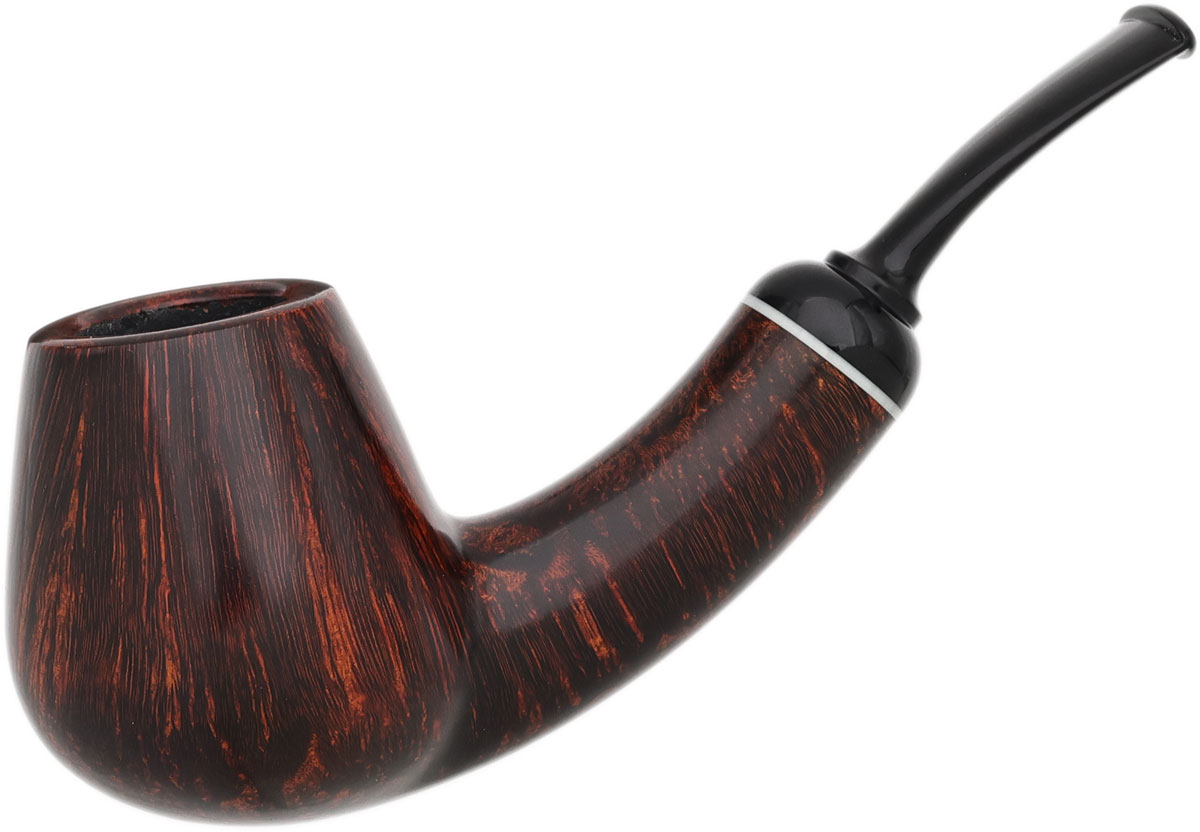 Misc. Estate Wojtek Pastuch Smooth Bent Brandy with Warthog Tusk (0720) (Unsmoked)