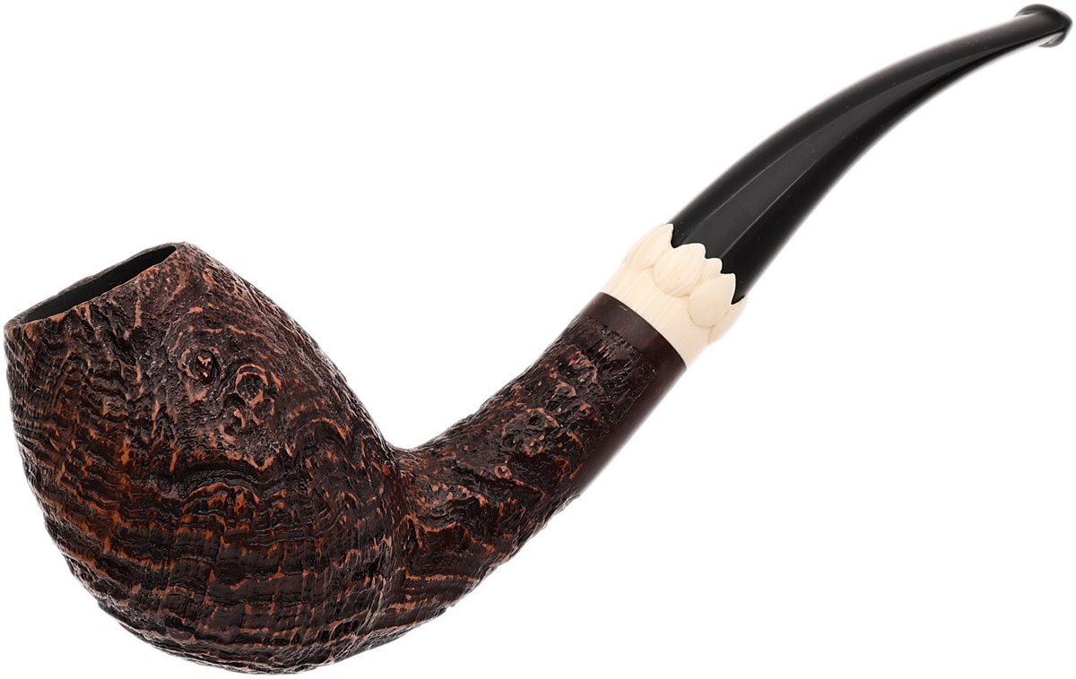 Misc. Estate HS Studio Sandblasted Bent Egg with Ivorite (A) (Unsmoked)