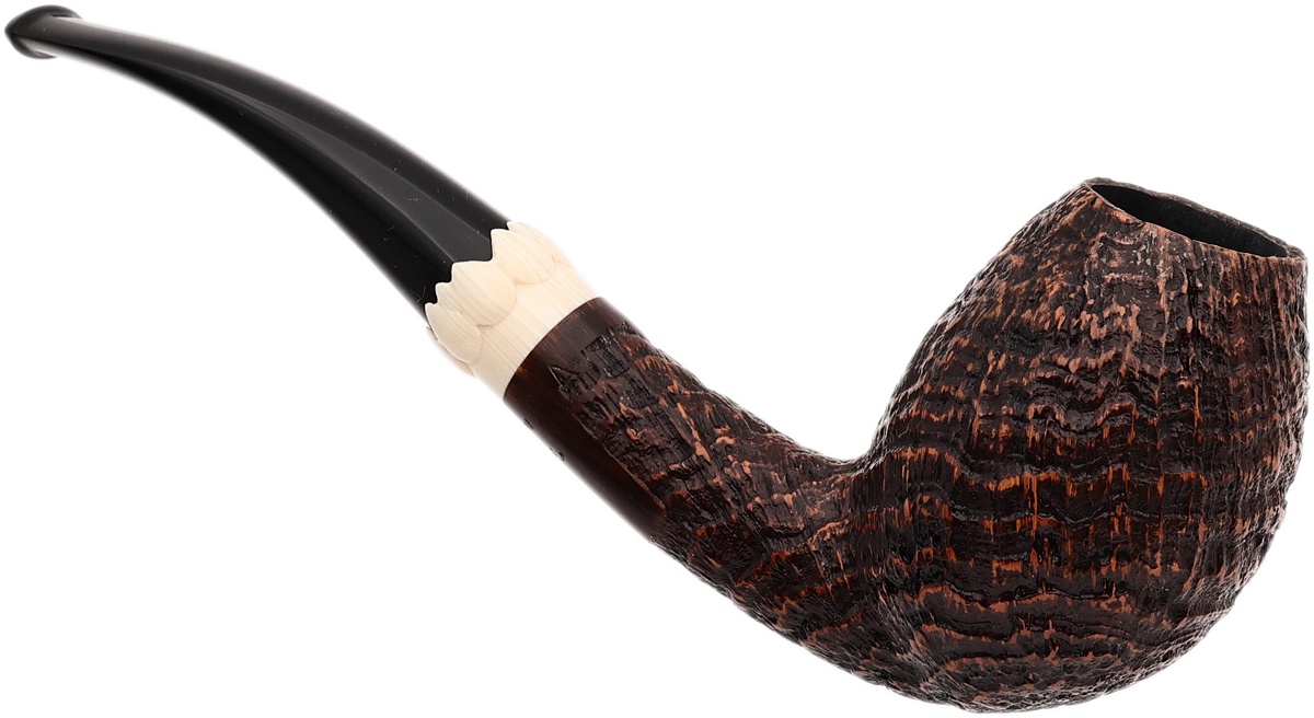Misc. Estate HS Studio Sandblasted Bent Egg with Ivorite (A) (Unsmoked)