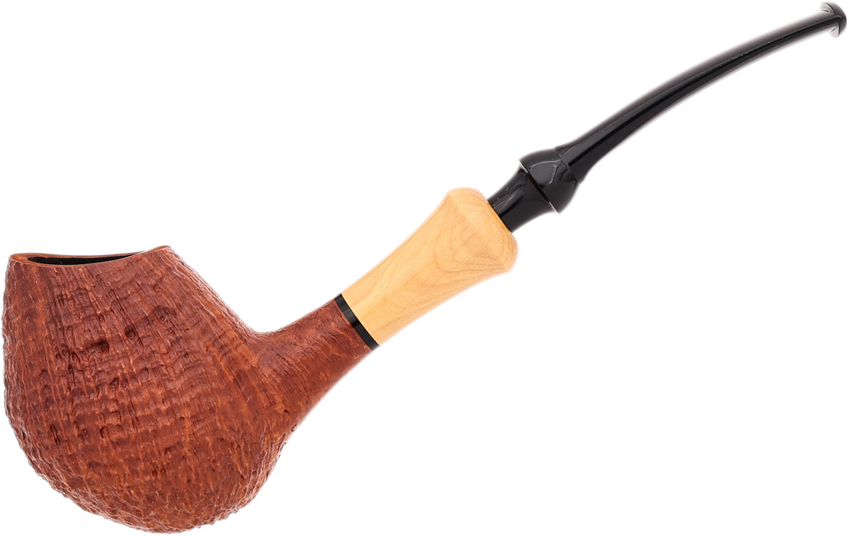 Misc. Estate Chris Asteriou Sandblasted Bent Egg with Boxwood (1408) (2024) (Unsmoked)