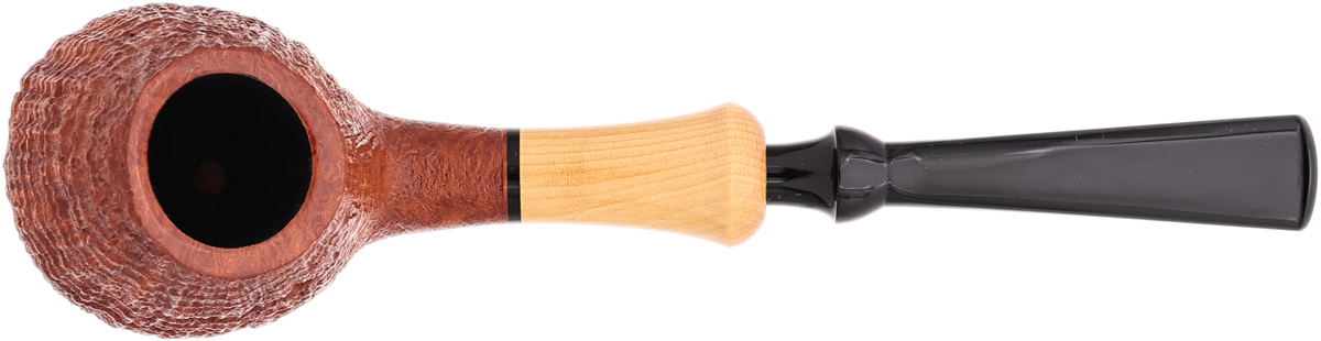 Misc. Estate Chris Asteriou Sandblasted Bent Egg with Boxwood (1408) (2024) (Unsmoked)
