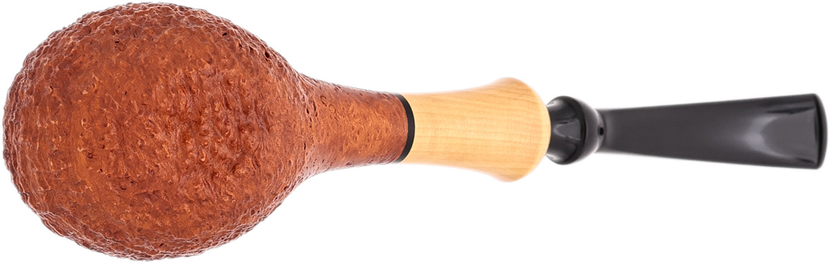 Misc. Estate Chris Asteriou Sandblasted Bent Egg with Boxwood (1408) (2024) (Unsmoked)