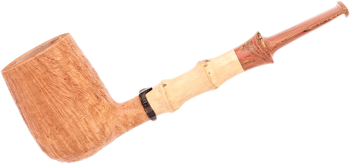 Misc. Estate Sergey Ailarov Sandblasted Billiard with Bamboo (Unsmoked)