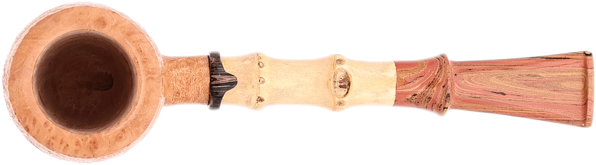 Misc. Estate Sergey Ailarov Sandblasted Billiard with Bamboo (Unsmoked)