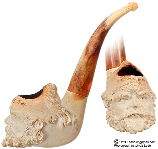 Misc. Estate Unknown Meerschaum Man with Night Cap (with Case)