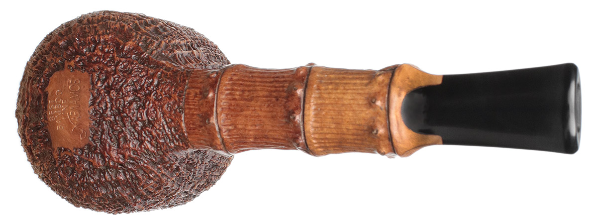 Misc. Estate Alexey Kharlamov Partially Sandblasted Pot with Faux Bamboo (Unsmoked)