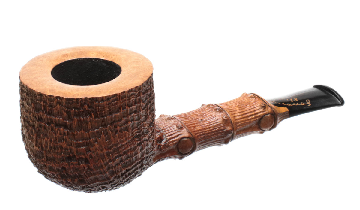 Misc. Estate Alexey Kharlamov Partially Sandblasted Pot with Faux Bamboo (Unsmoked)