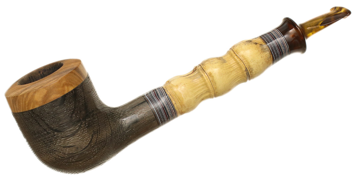 Misc. Estate Beaumont Morta and Olivewood Smooth Lovat with Bamboo and Fordite (Unsmoked)