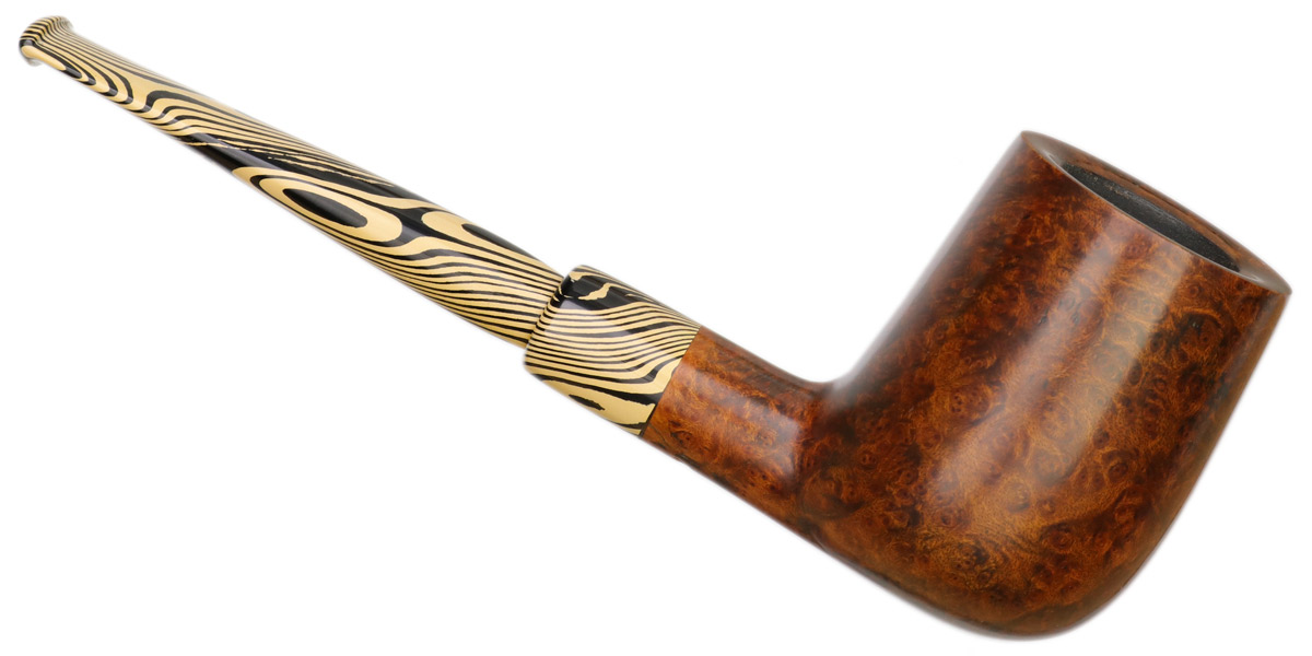 Smokin' Barrel Briars Smooth Billiard Tobacco Pipe