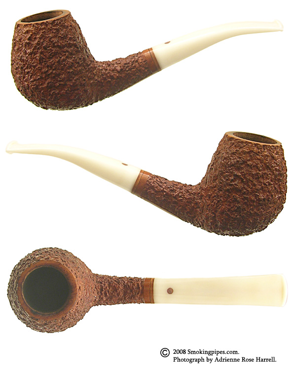 American Estate Steve Weiner Rusticated Bent Brandy with White Acrylic Stem (048) (1997)