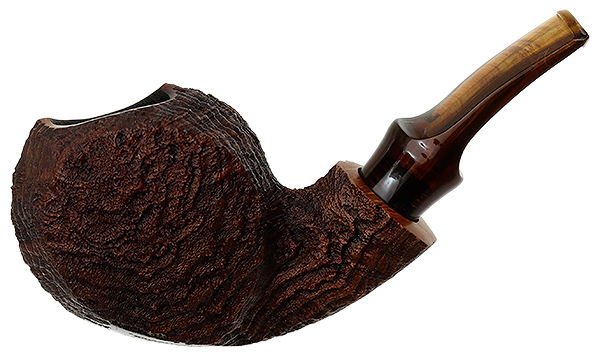 American Estates: BriarWorks Signature Dark Sandblasted Blowfish (Todd  Johnson Design) Tobacco Pipe