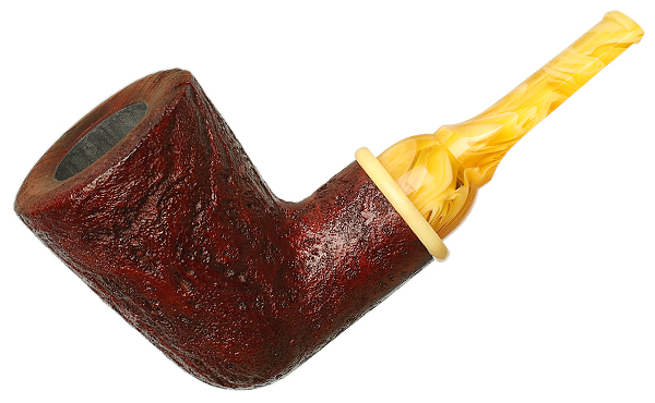 American Estate BriarWorks Neptune Crimson Sandblasted Short Stubby Dublin (Unsmoked)