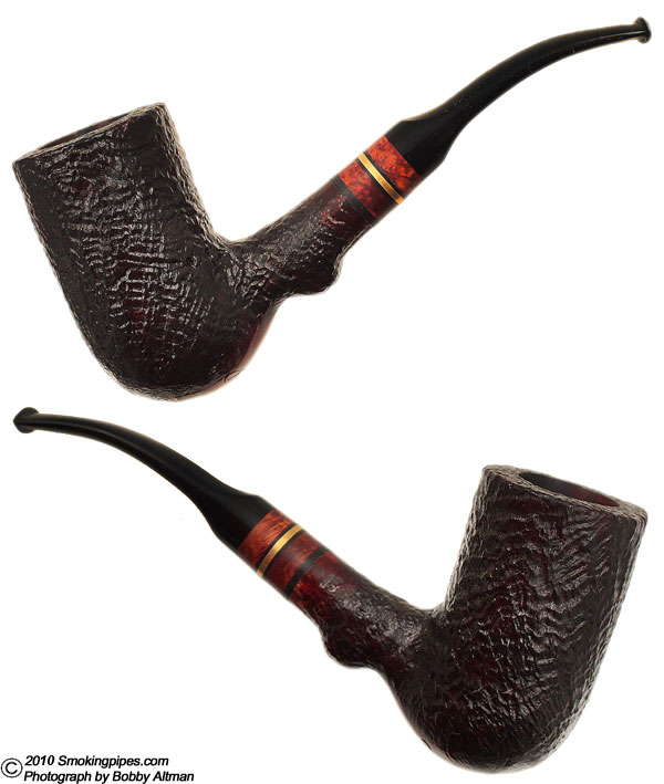 American Estate American Smoking Pipe Sandblasted Bent Dublin (MT) (6-90)