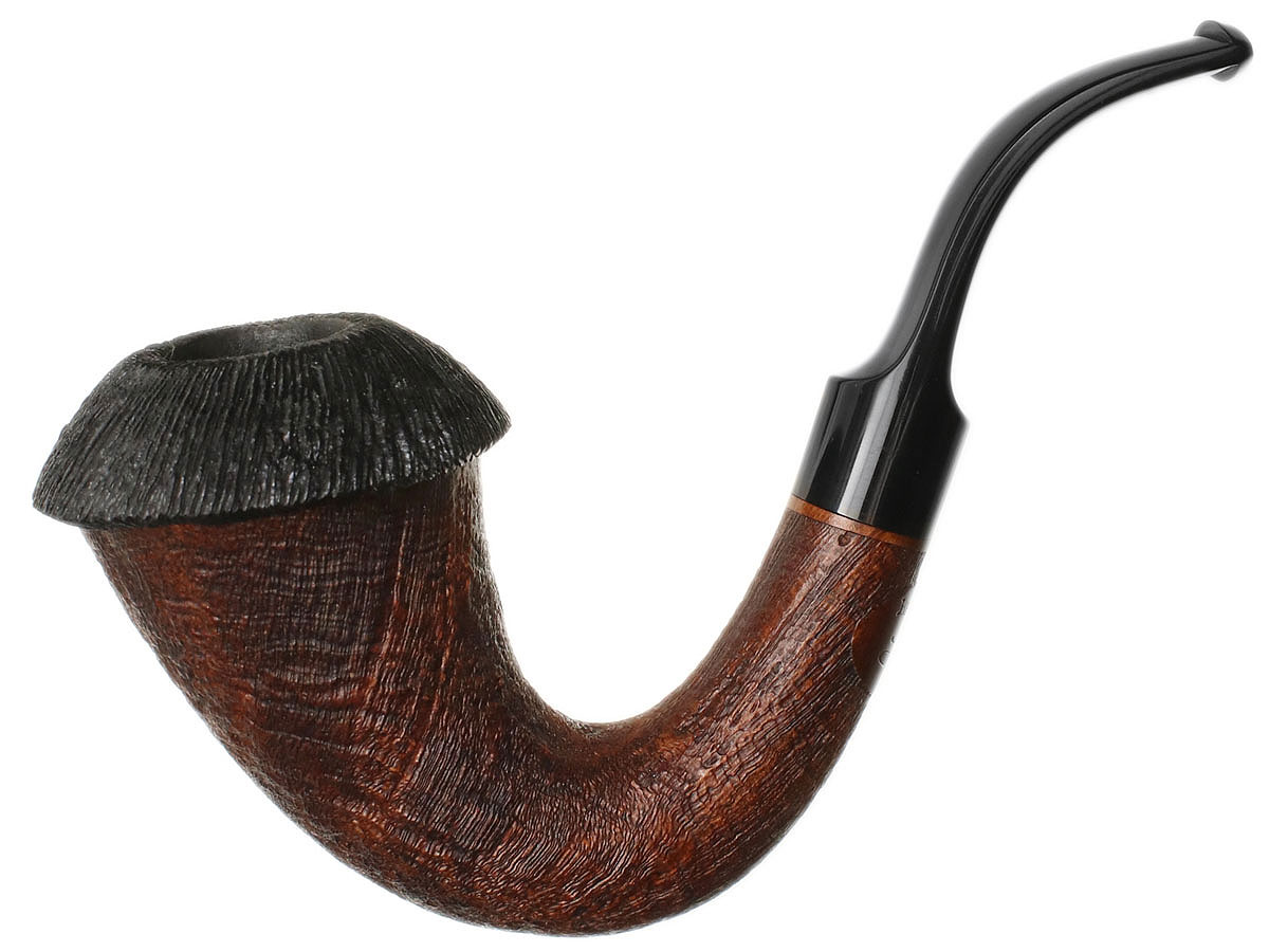 American Estates: BriarWorks Signature Sandblasted Magnetic Calabash with  Rusticated Cap (Todd Johnson Design) Tobacco Pipe