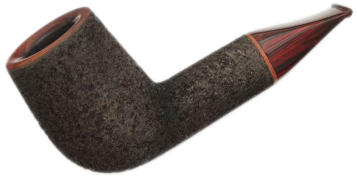 Walt Cannoy Suede Sandblasted Nosewarmer Billiard (5) Tobacco Pipe