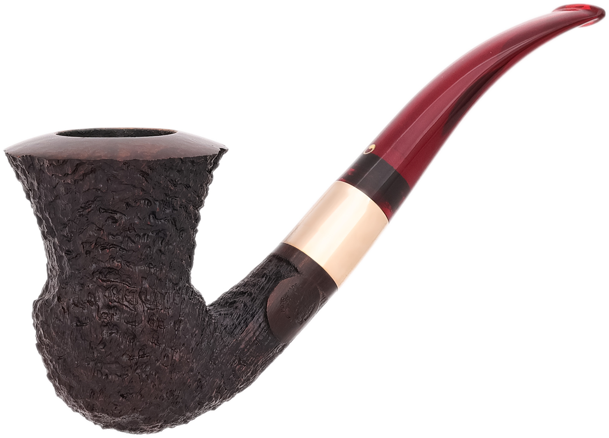 American Estate J.T. Cooke Sandblasted Calabash with Brass (Personal Pipe) (Unsmoked)