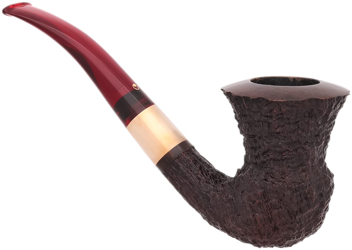 American Estate J.T. Cooke Sandblasted Calabash with Brass (Personal Pipe) (Unsmoked)