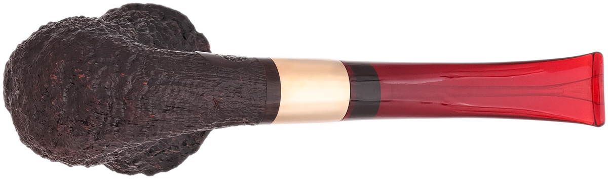 American Estate J.T. Cooke Sandblasted Calabash with Brass (Personal Pipe) (Unsmoked)