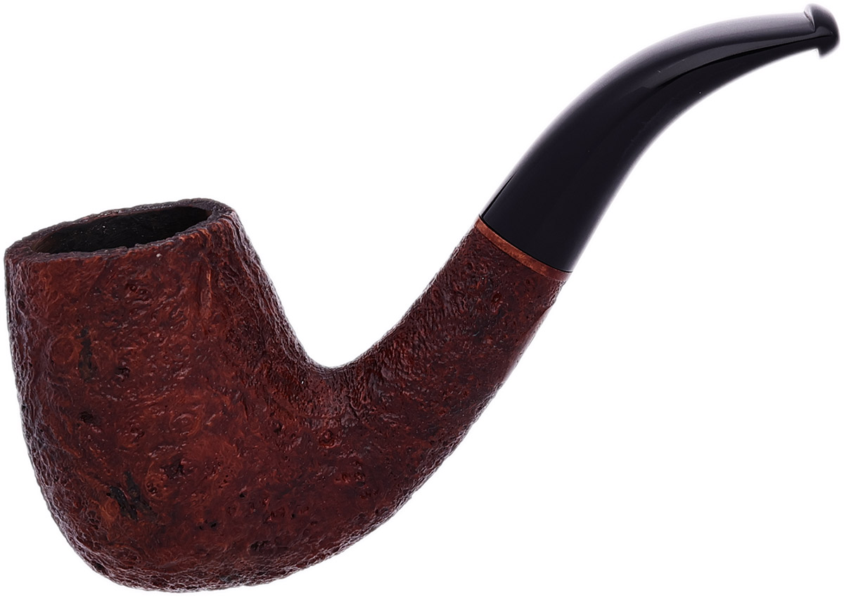 American Estate BriarWorks Brown Sandblasted LTD Bent Billiard
